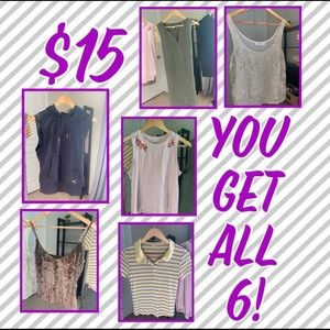 Bundle of 6 Summer tops (6pack)